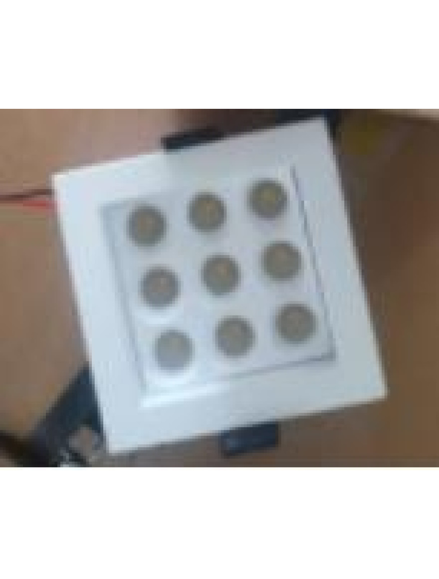 * Spot LED încorp pătrat 12W 4000K alb+chrome ROMA