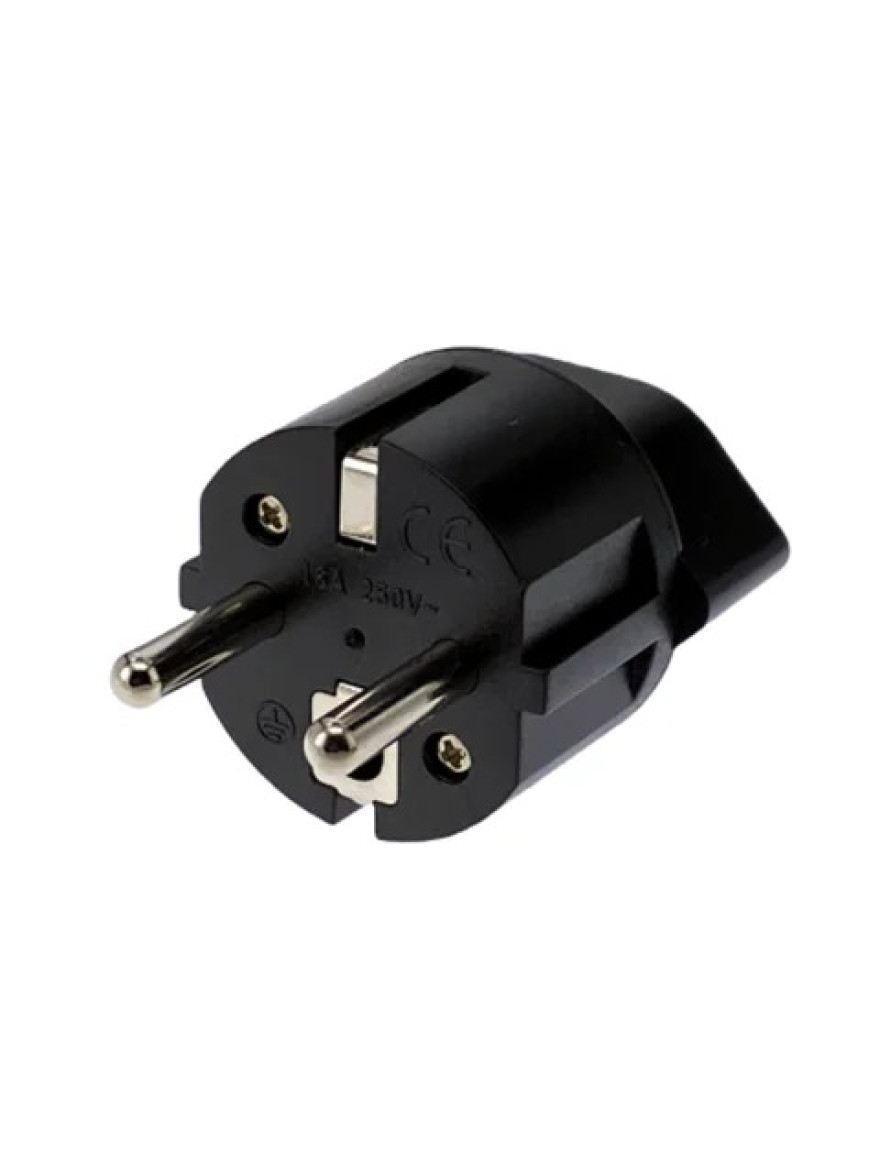 Fișă cu împământare neagră 16A  220-250V NEOMAX