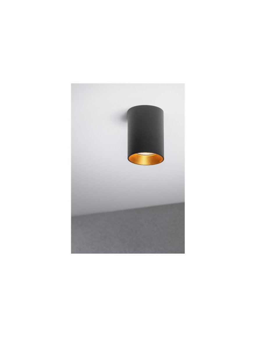 Corp de iluminare alum.AERO II max.20W 70x100 IP20 rotund negru GTV437