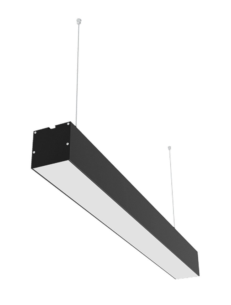 Lustră LED suspendată 50W 6000K 120cm neagră CATA