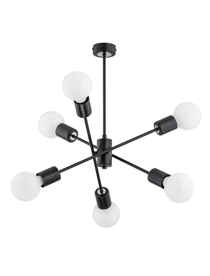 Люстра MADI 6xE27, макс. 60 Вт, черная, ALFA