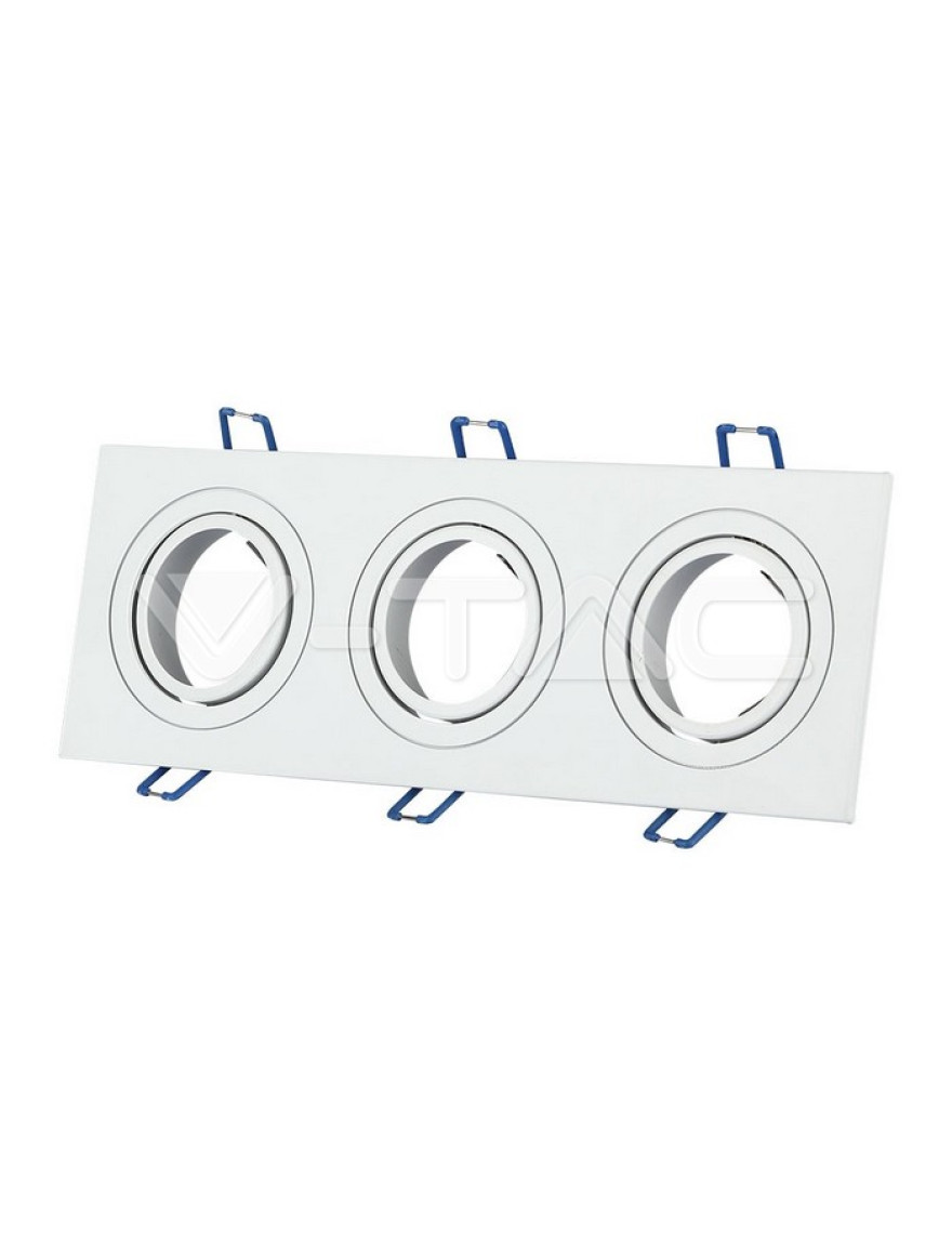 * Spot încorporat 3xMR16 max 10W pătrat alb V-TAC