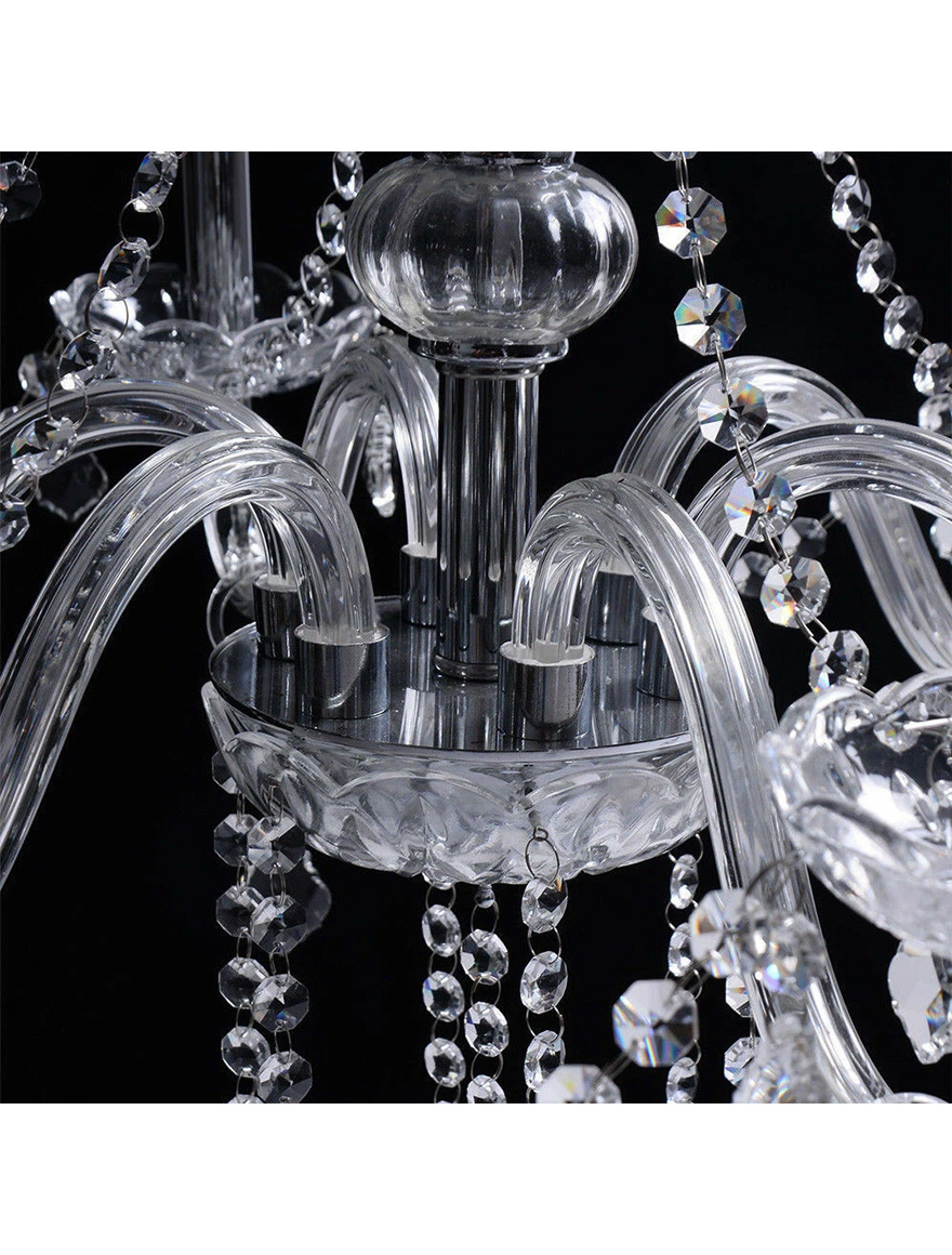 Lustră 8124-6L, 6xE14, D55xH55, Clear glass+Chrome-plated iron LumineLED