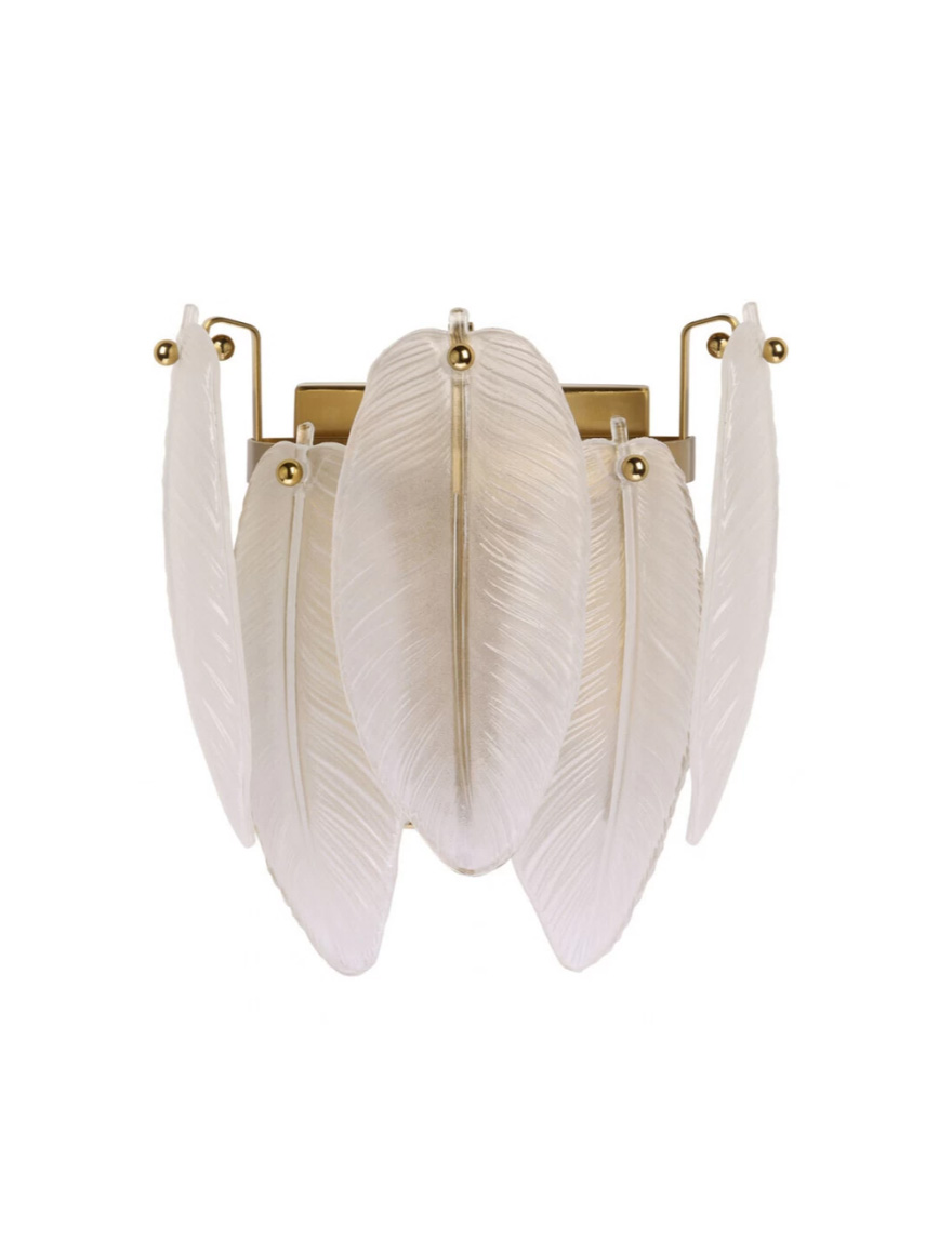 Настенный светильник JH-2302, 2xE14, металл + стекло, бронза, LuminaLED