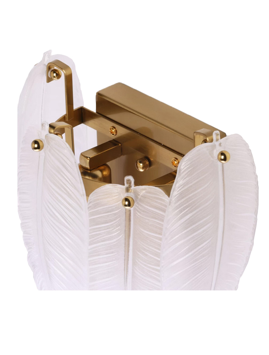 Настенный светильник JH-2302, 2xE14, металл + стекло, бронза, LuminaLED