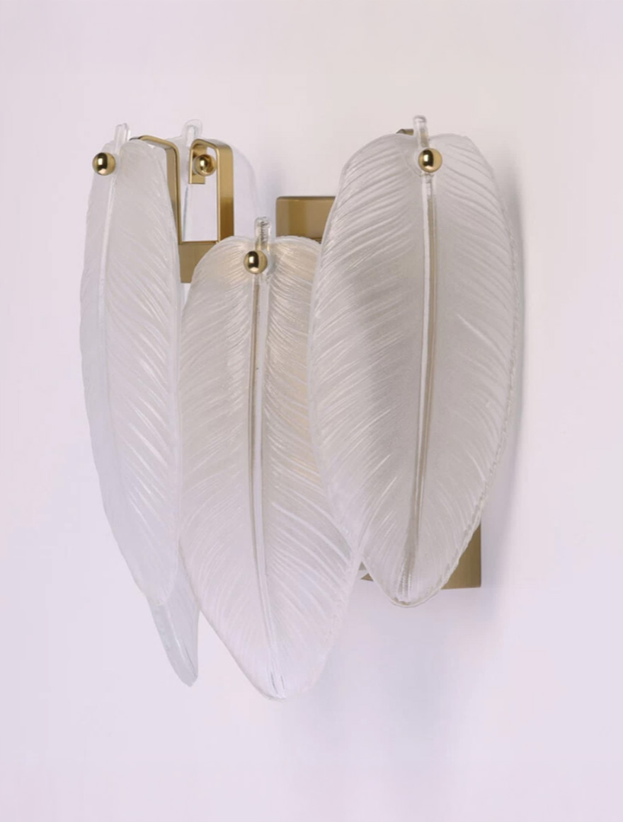 Настенный светильник JH-2302, 2xE14, металл + стекло, бронза, LuminaLED