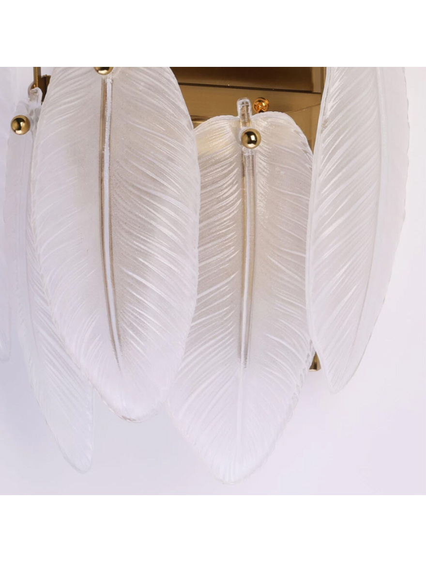 Настенный светильник JH-2302, 2xE14, металл + стекло, бронза, LuminaLED