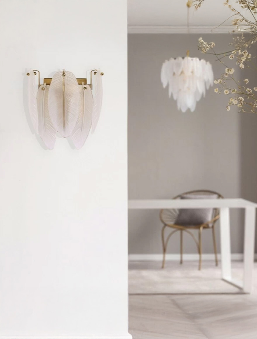 Настенный светильник JH-2302, 2xE14, металл + стекло, бронза, LuminaLED