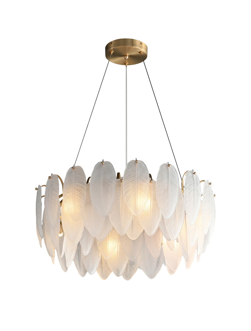 Люстра JH-2303-50, диаметр 50 см, цоколь E14x6, железо+стекло, бронза, LuminaLed