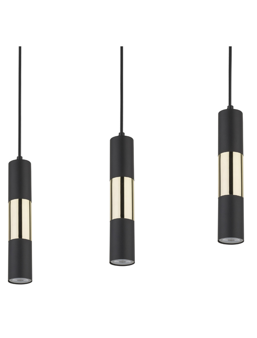 Lustra VIVIEN 3xGU10 max 50W negru+aur TK-LIGHT