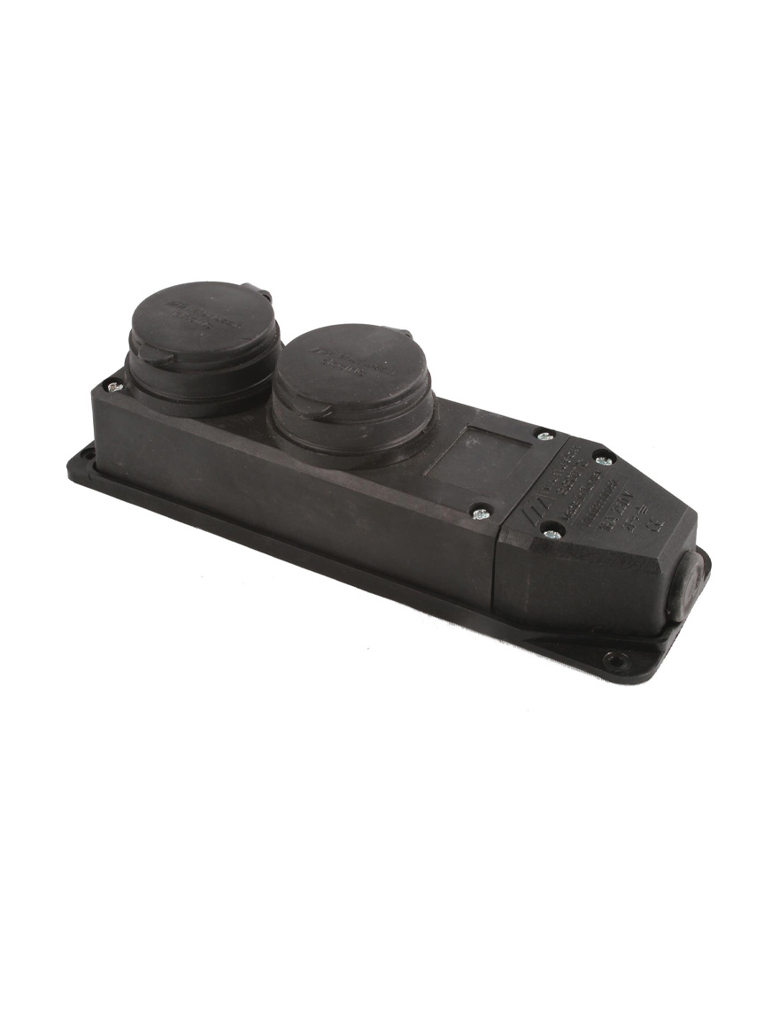 Блок MK-532-2, 32 А, 2 розетки по 16 А, степень защиты IP44, Mutlusan.