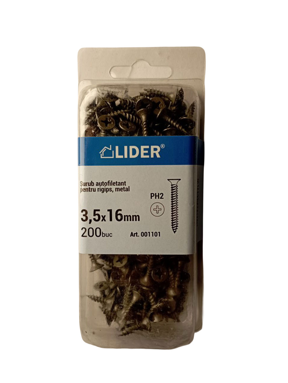 001101 Șurub p/u rigips metal 3,5x16 200buc.