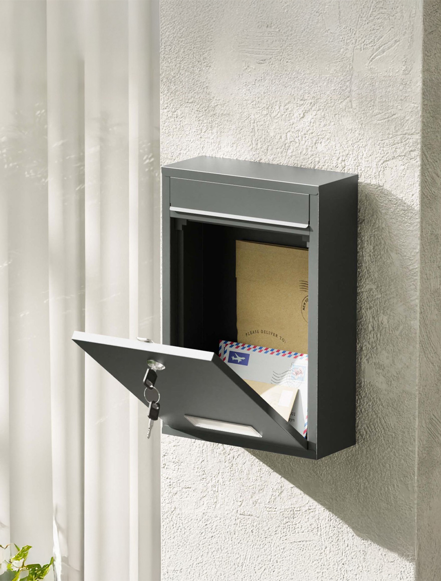 Cutie poștală  metal galvanizat bali A5 antracit ORNO