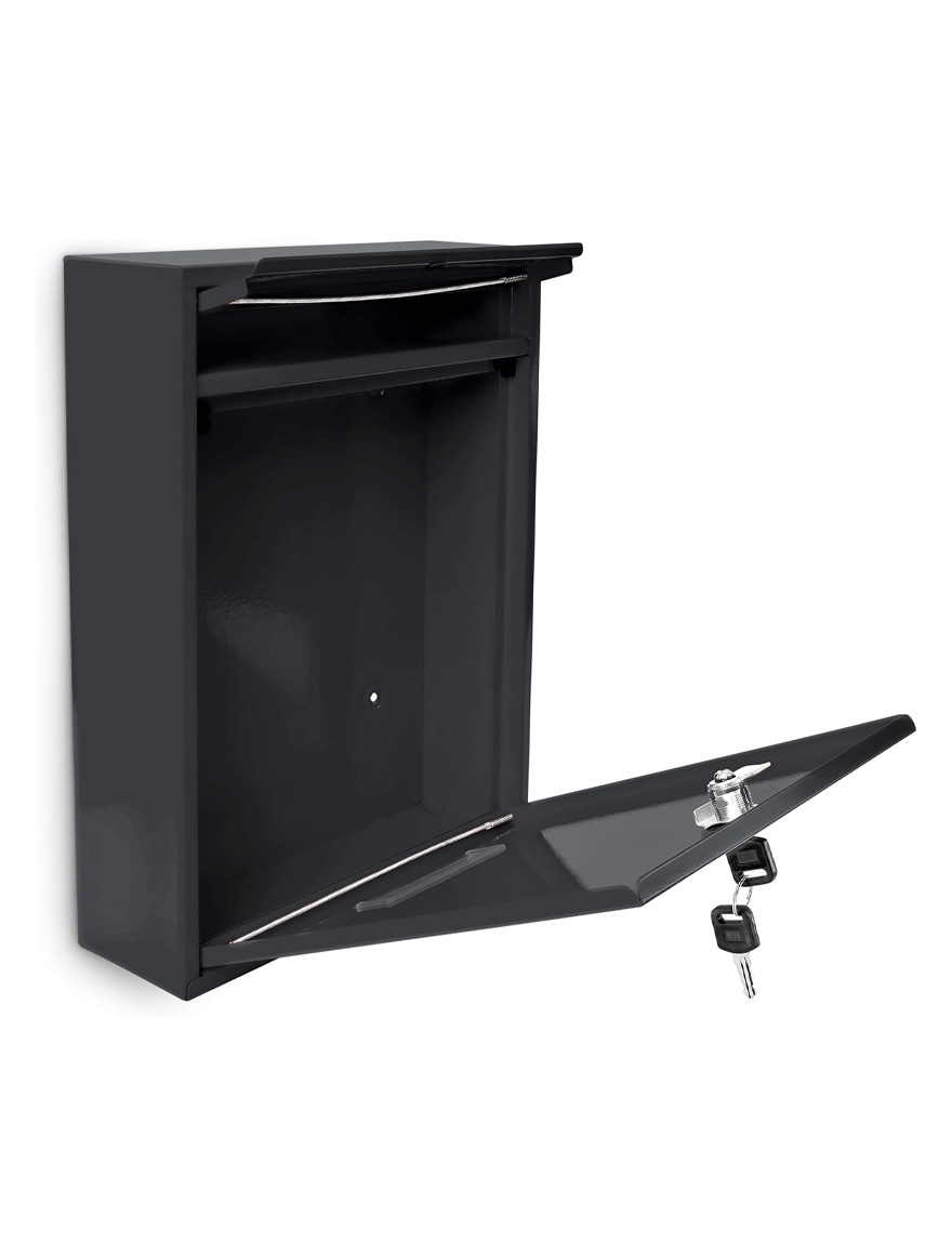 Cutie poștală  metal galvanizat bali A5 neagră ORNO