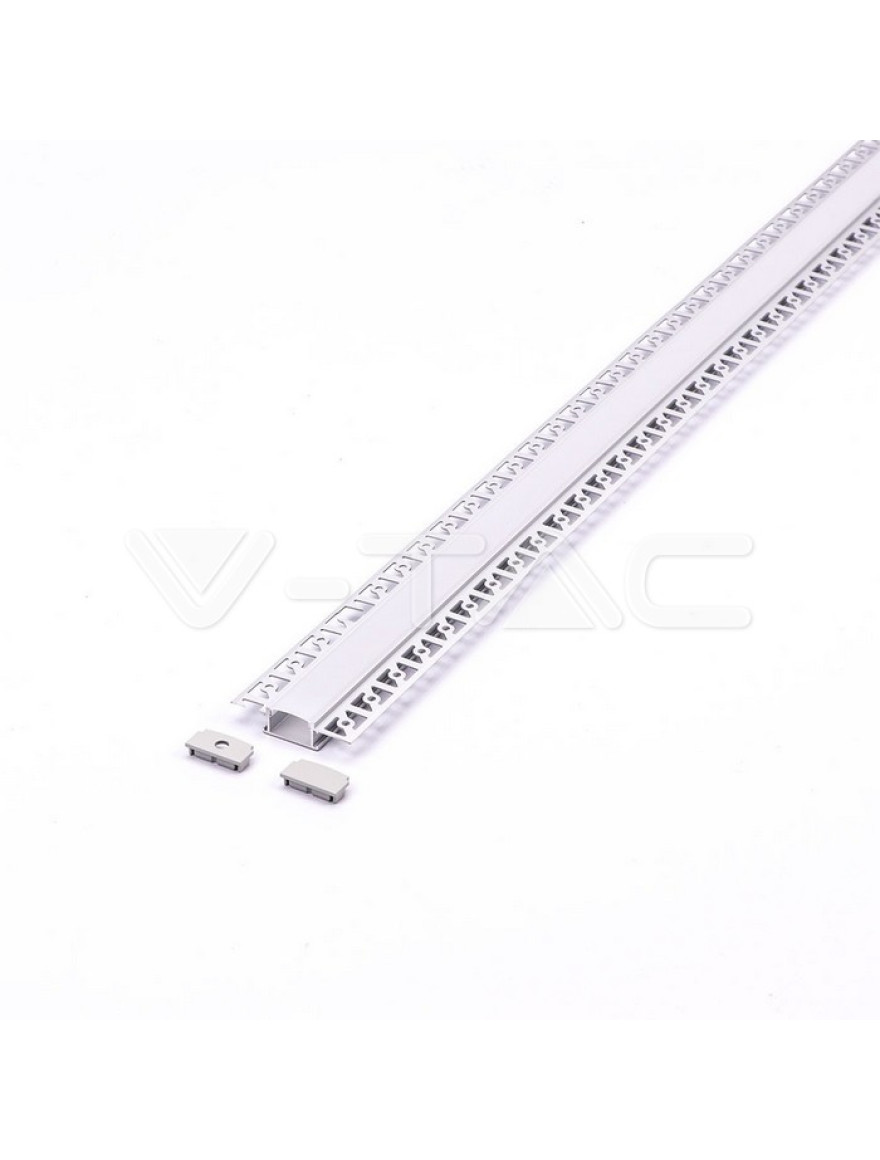 Profil bandă LED p/u rigips cu dispersor 14x61.5mm 2M alb V-TAC