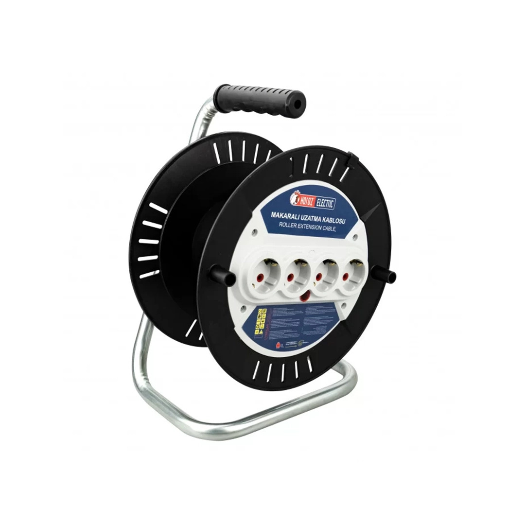 Tambur p/u prelungitor, 4 prize, protecție la suprasarcină, fără cablu, TEB 310.000.101