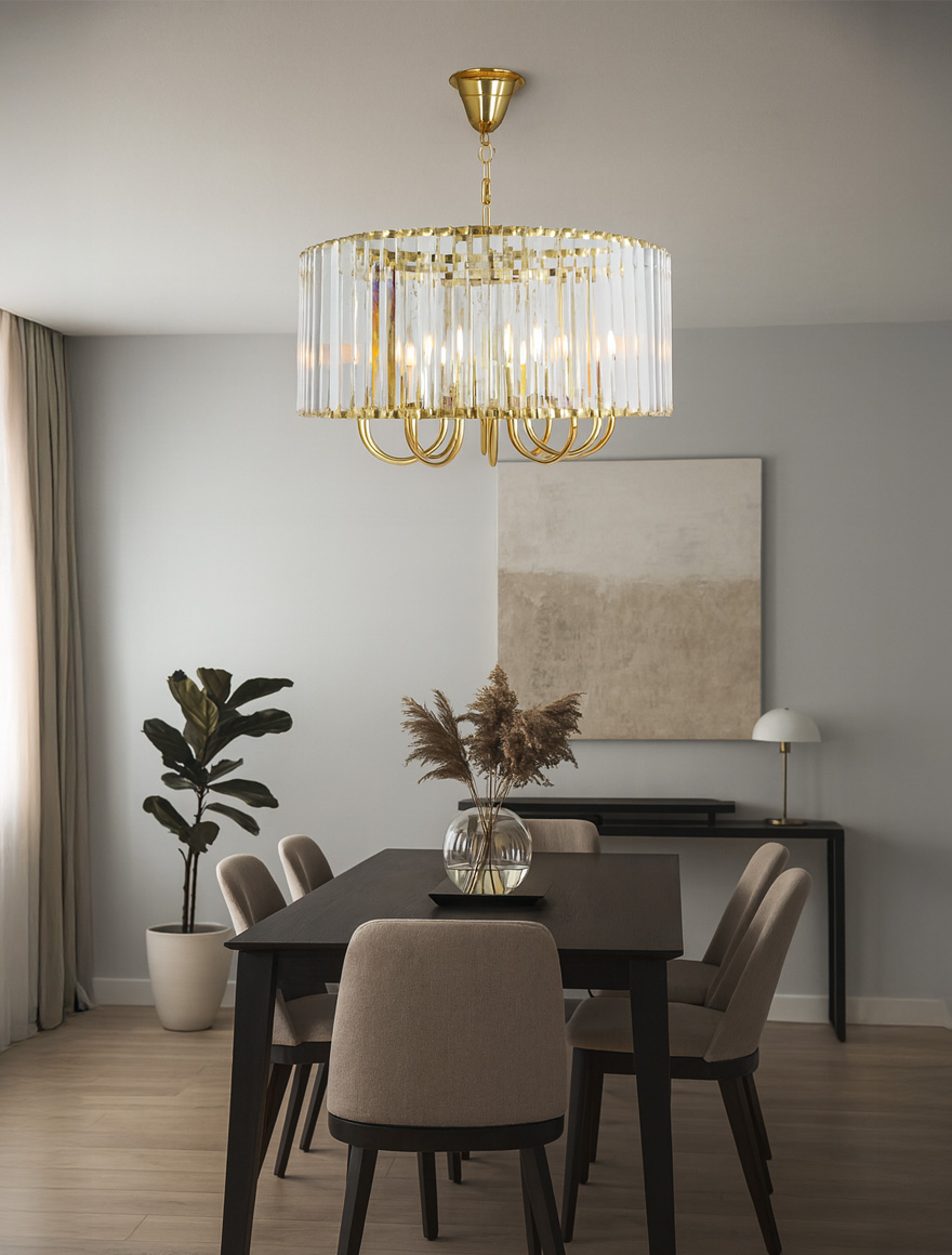 Lustră 1906/10 PARIS 10XE14  40W D60 gold ZUMALINE