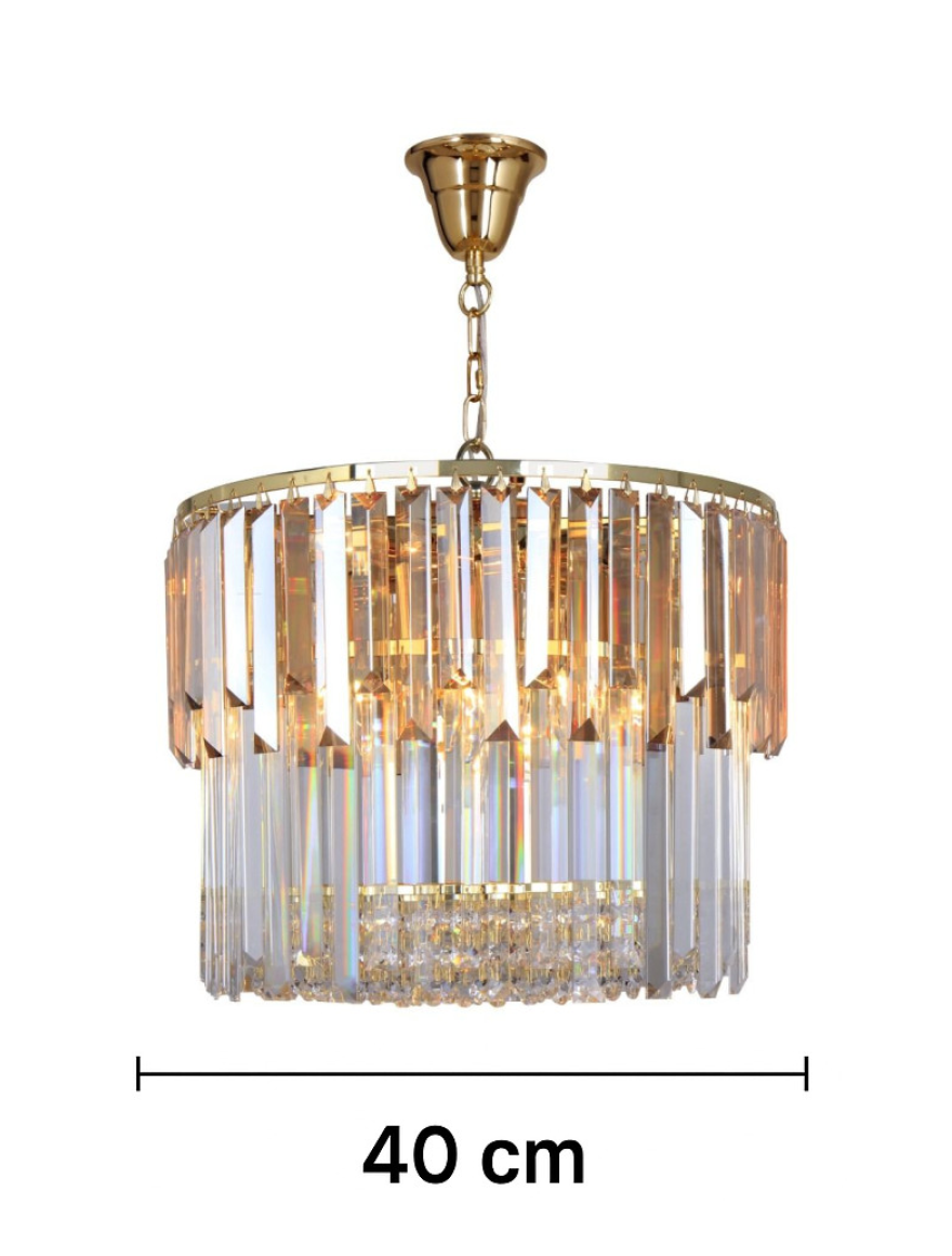 Lustră 19101/8 CAMILLE 8XE14  40W D40 gold ZUMALINE