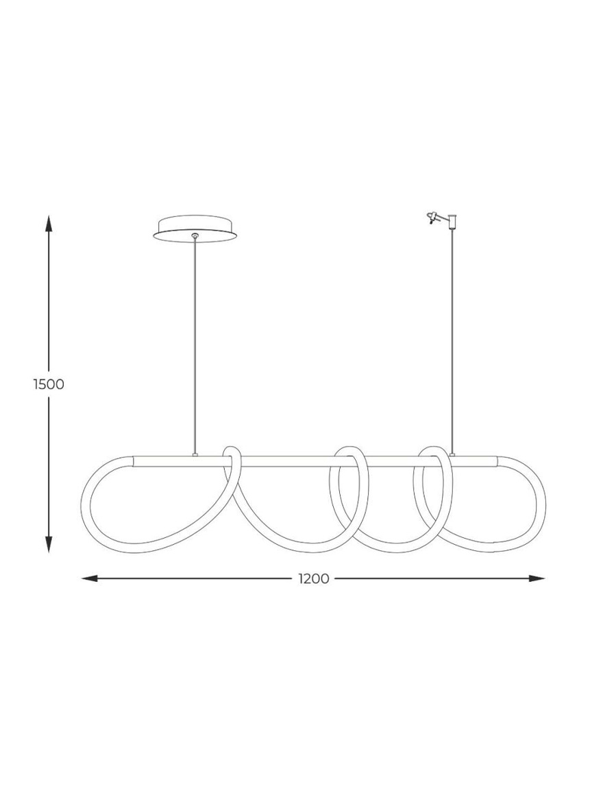 Lustră LED 20006PM-BK BALBO 45W 3000-6000K black ZUMALINE 3