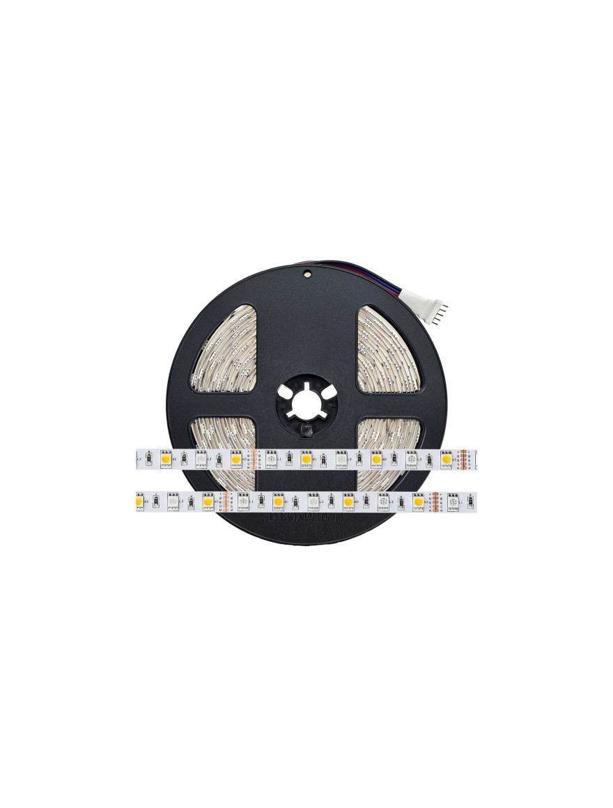 * Bandă LED SMD5050 14.4W/m 12V 60led/m IP20 RGB+6000K 10mm 5M LED Labs