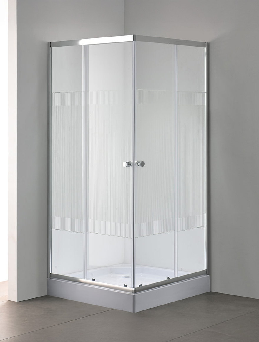 114397 Cabină duș 900x900x1950/130 4mm pătrată Malta LiniaH2O