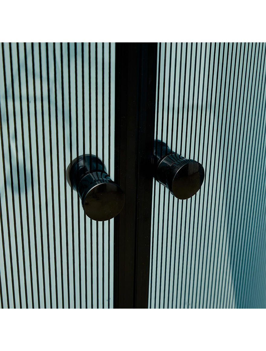 114394 Cabină duș 900x900x1950/130 4mm neagră Malta LiniaH2O