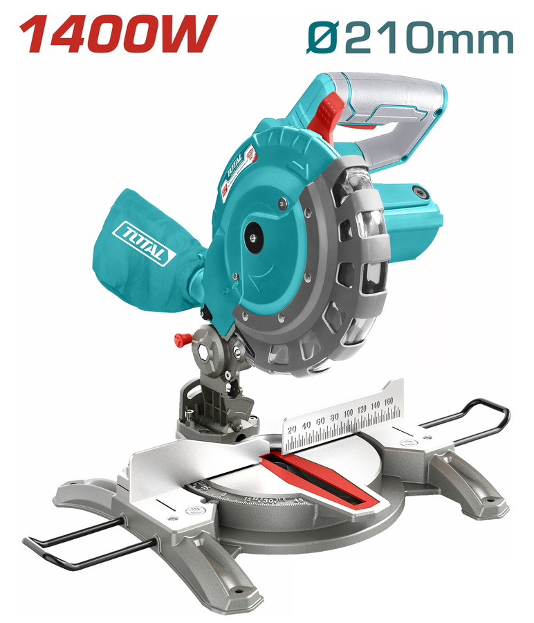Пила торцовочная 210мм 1400Вт Total TS42142107