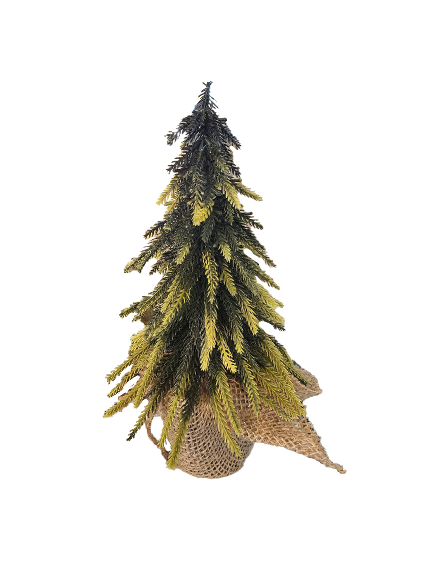 Brad verde in ghiveci din iuta 28cm