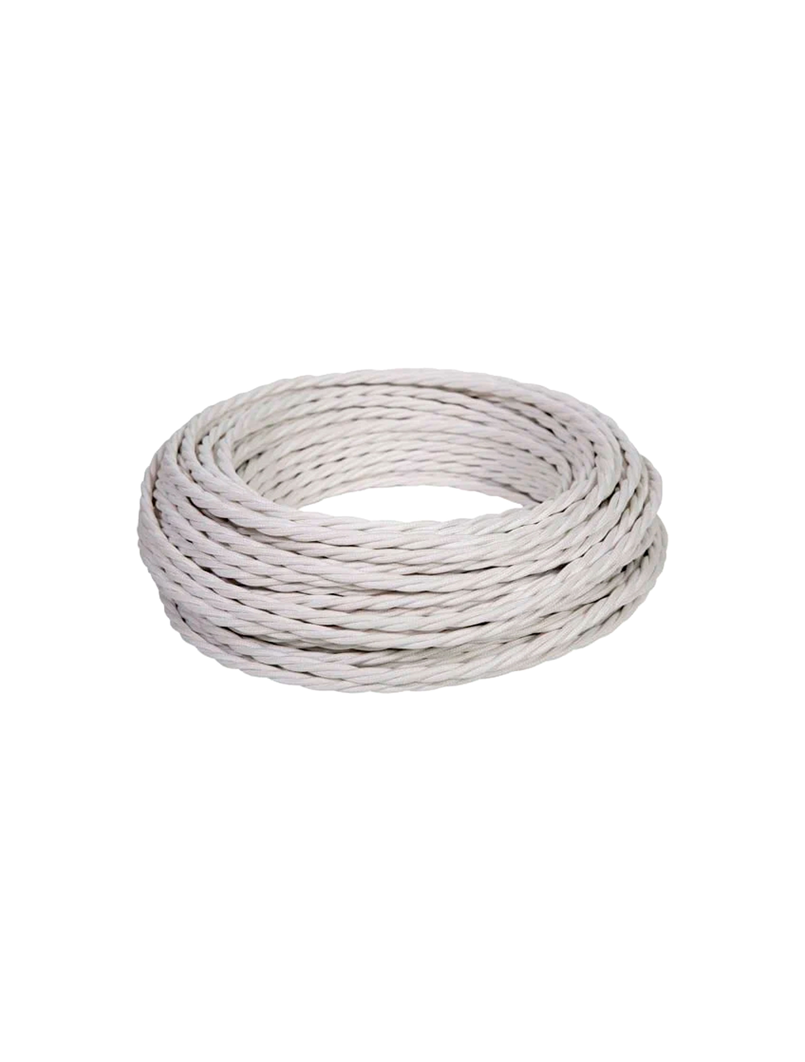 RE10001 Fir Retro 2x0,75mm rotund alb PETIN 50m