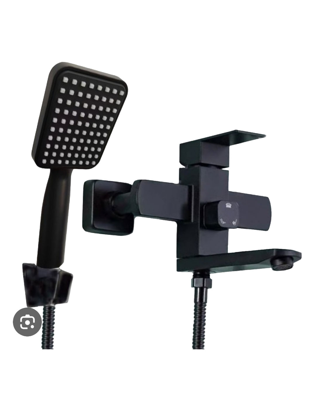 0651122 Baterie baie, duș Mat Eco inox CUBO negru mat