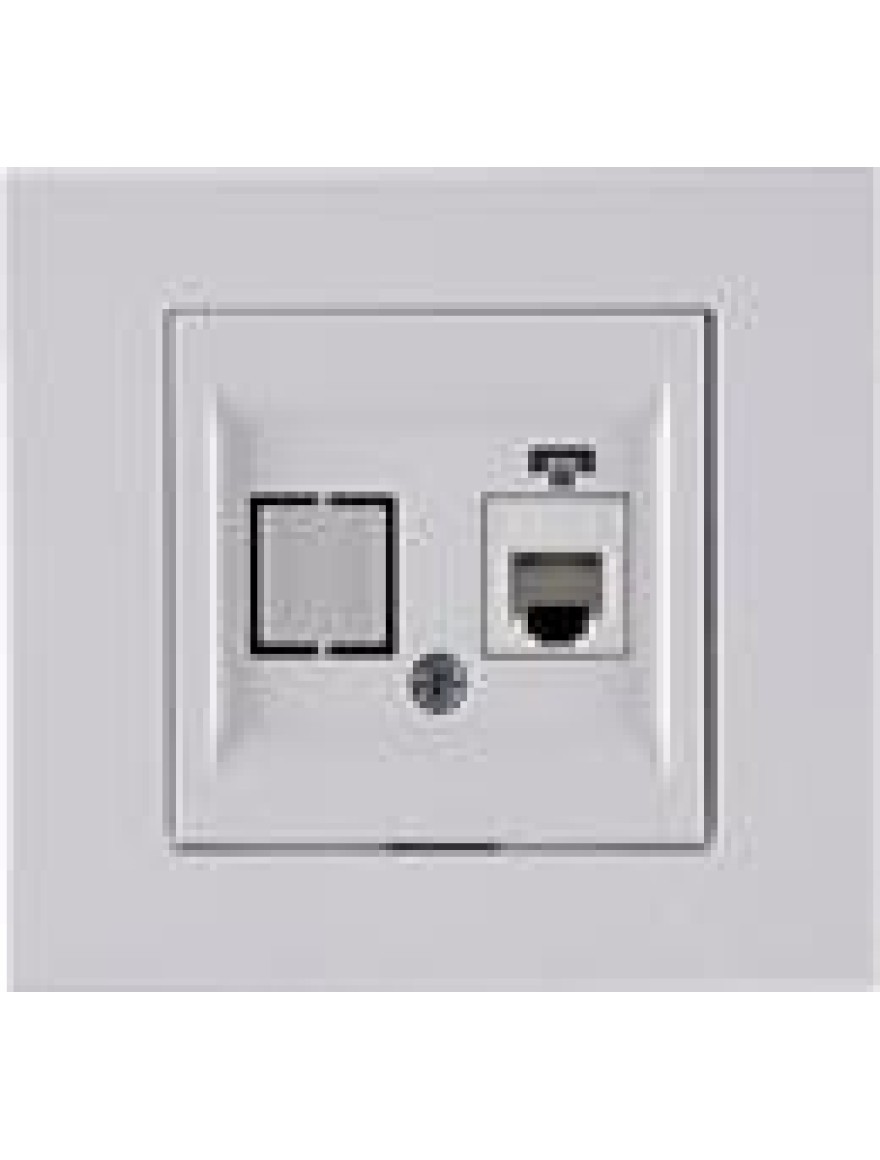 Priză telefon cat 3 albă Karen Arvia