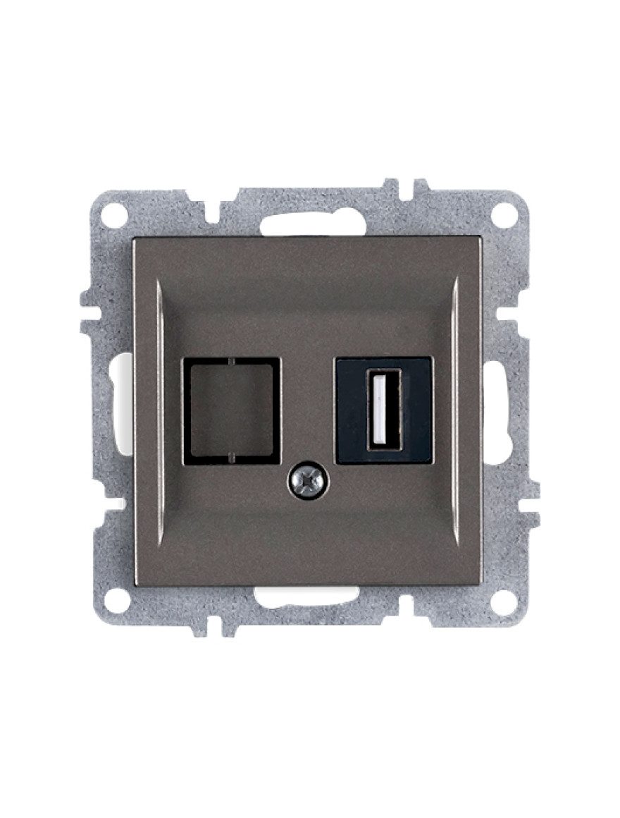 Priză USB antracit Karen Arvia