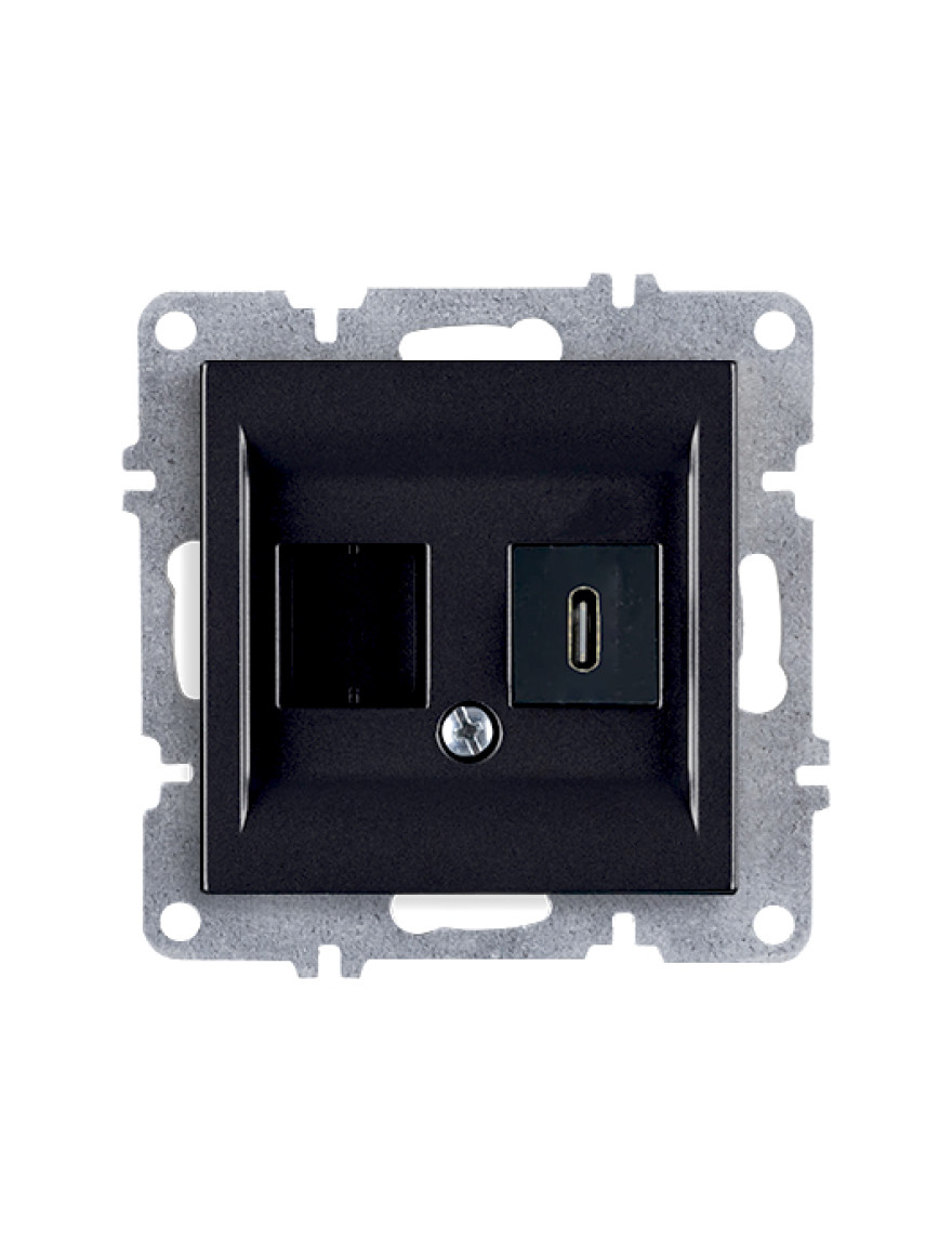 Priză Type C neagră Karen Arvia