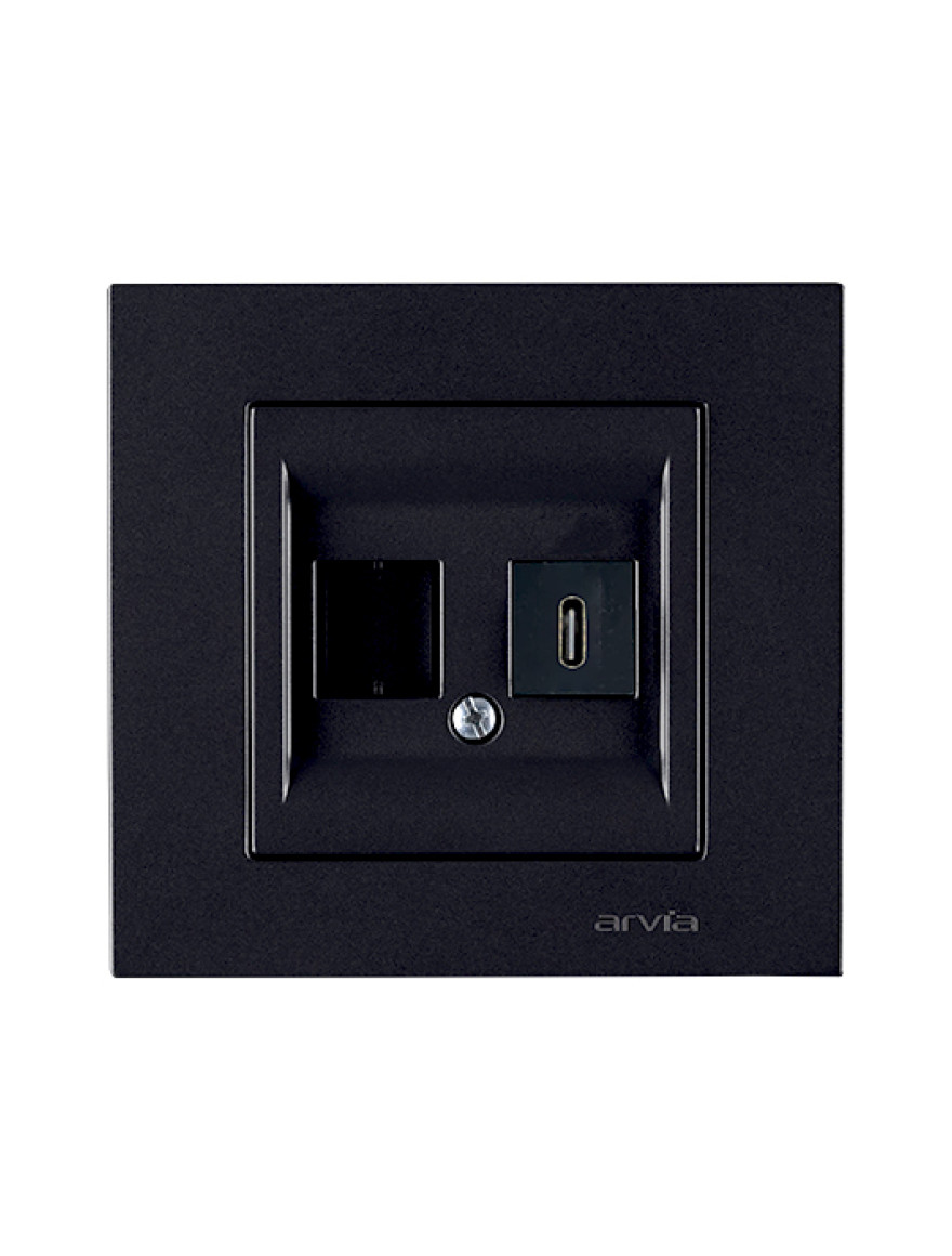 Priză Type C neagră Karen Arvia