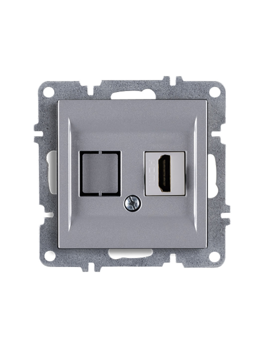 Priză HDMI argintie Karen Arvia