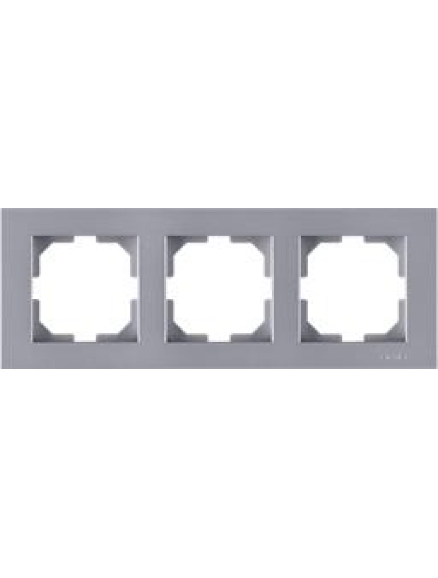 Ramă 3 loc argintie Karen Arvia