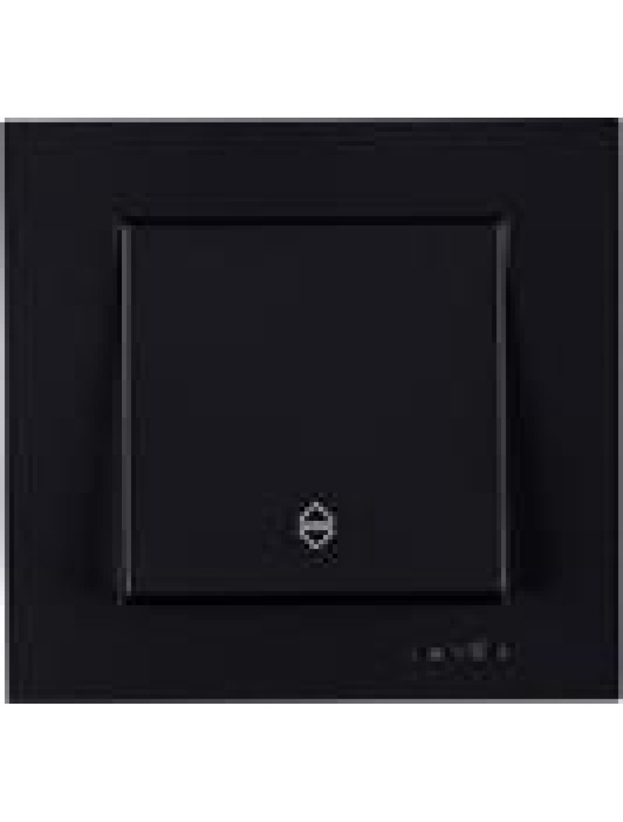 Întrerupător unitar cap-scară 10A soft black Karen Arvia