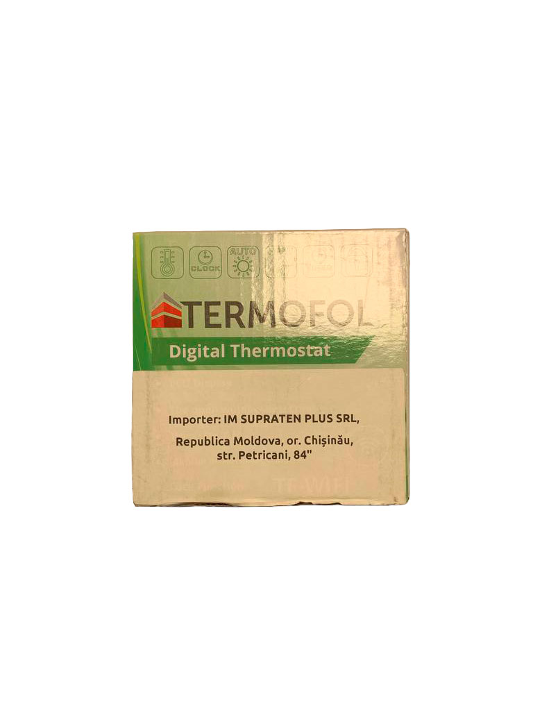 Термостат для подогрева пола TF черный Wi-Fi Termofol