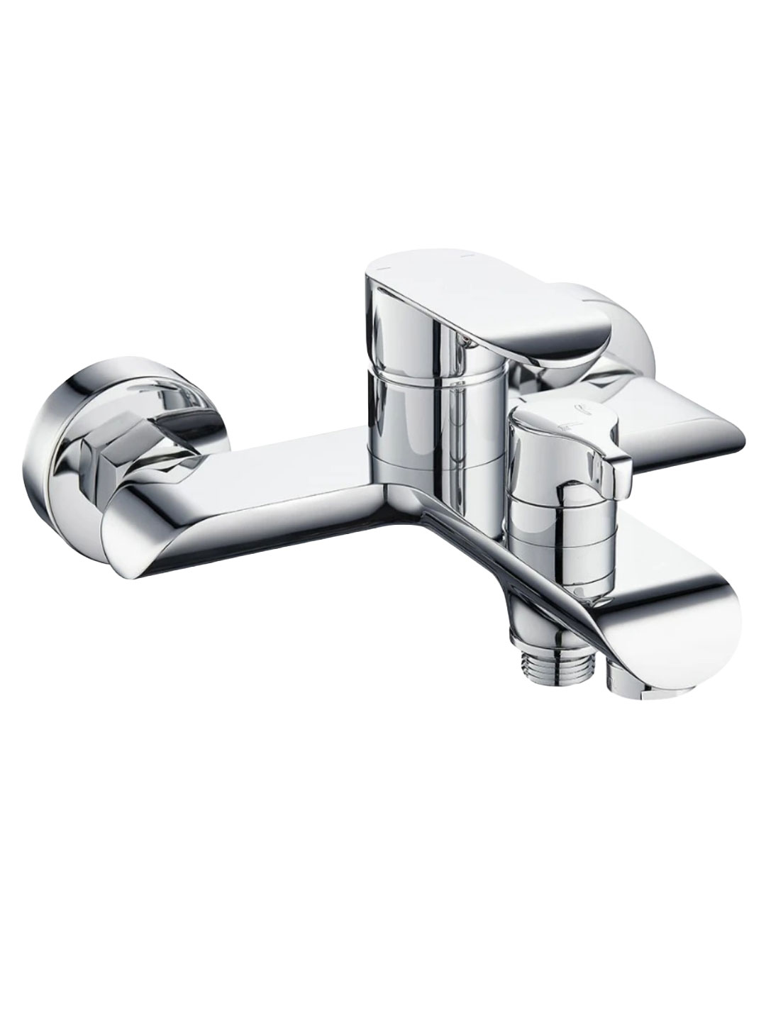 116590 Baterie baie cu garnitură duș pe perete Mat Eco Neve