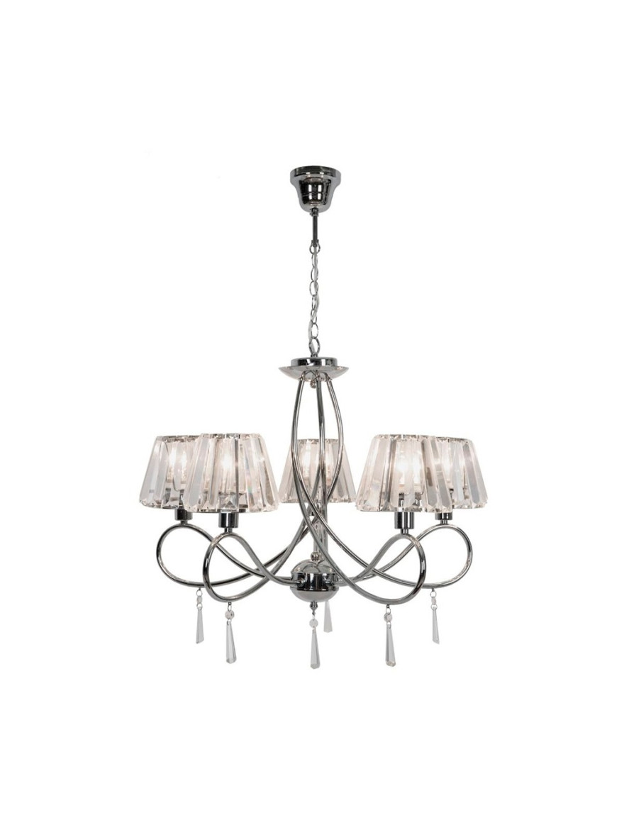 * Lustră P15090-5 PARIA 5*E14 max 40W argint ZUMALINE