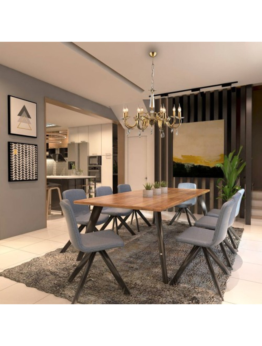 Lustra CASTRO 8xE14 max 8x40W antique LUCEA