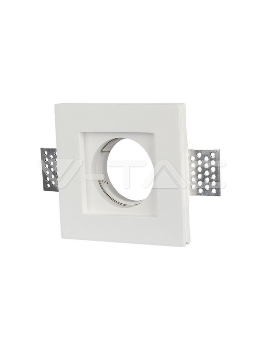 Spot încorporat 1xGU10 100*100*30 gips max 10W pătrat alb V-TAC