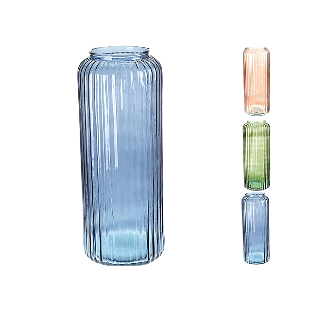 Vază din sticlă Stripes H35cm, D14cm