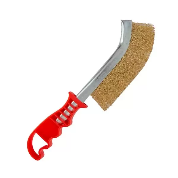 384051 Perie de sârmă ondulată placată cu alamă pu metal