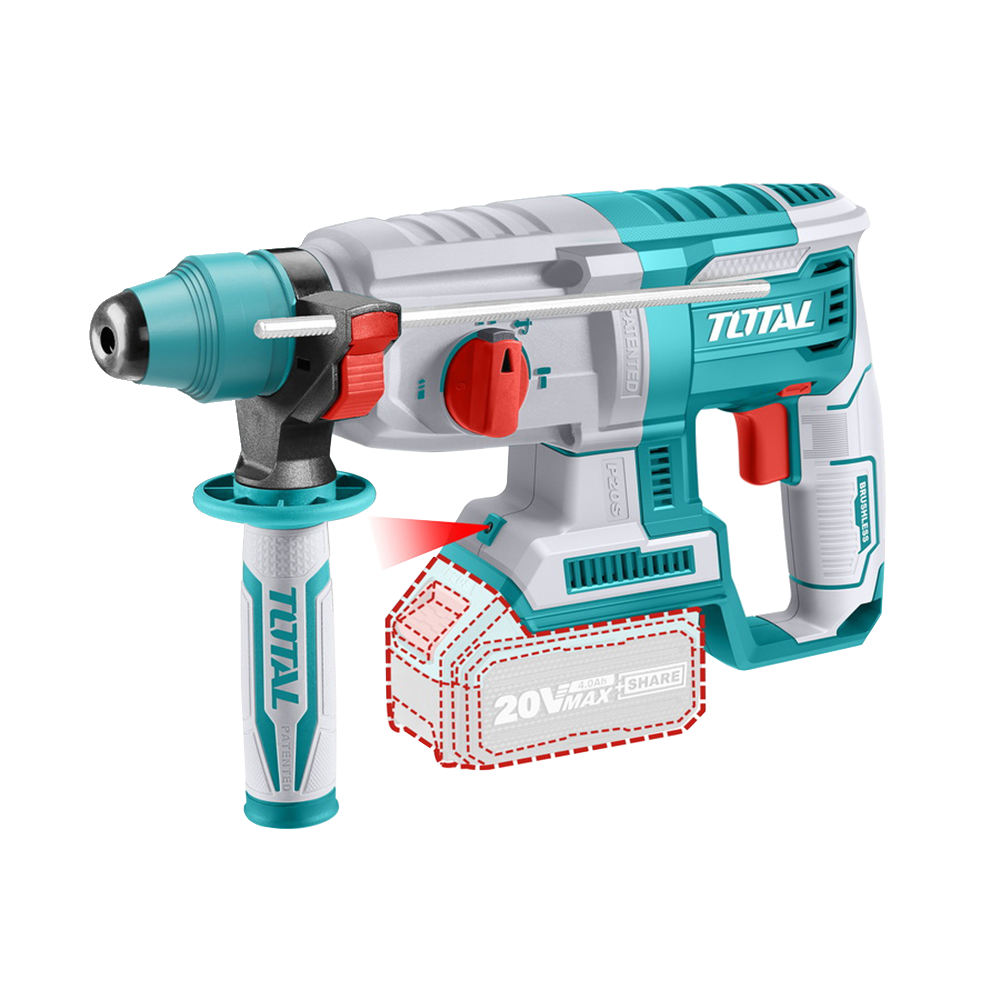 Перфоратор SDS-plus без аккумулятора 20.0В Total TRHLI20228 Brushless
