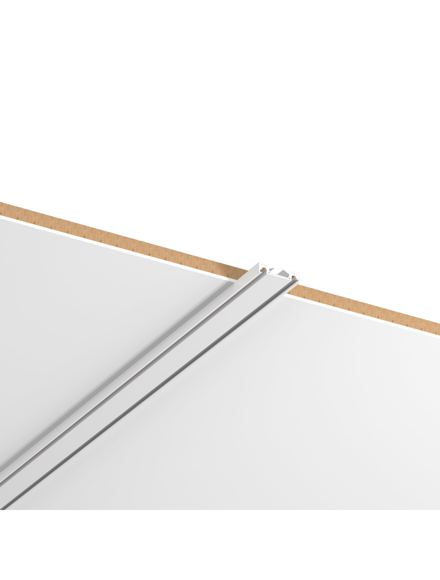 Șină Magnetică aplicată Ultra Thin 1m H6mm albă