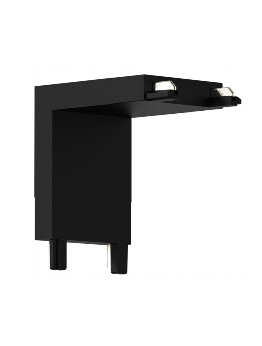 Коннектор пол-стена для накладной и встроенной магнитной шины Ultra Thin, ЧЕРНЫЙ