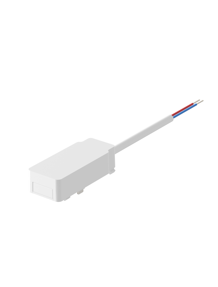 Conector de alimentare p/u șină magnetică aplicată și încorporată Ultra Thin ALB