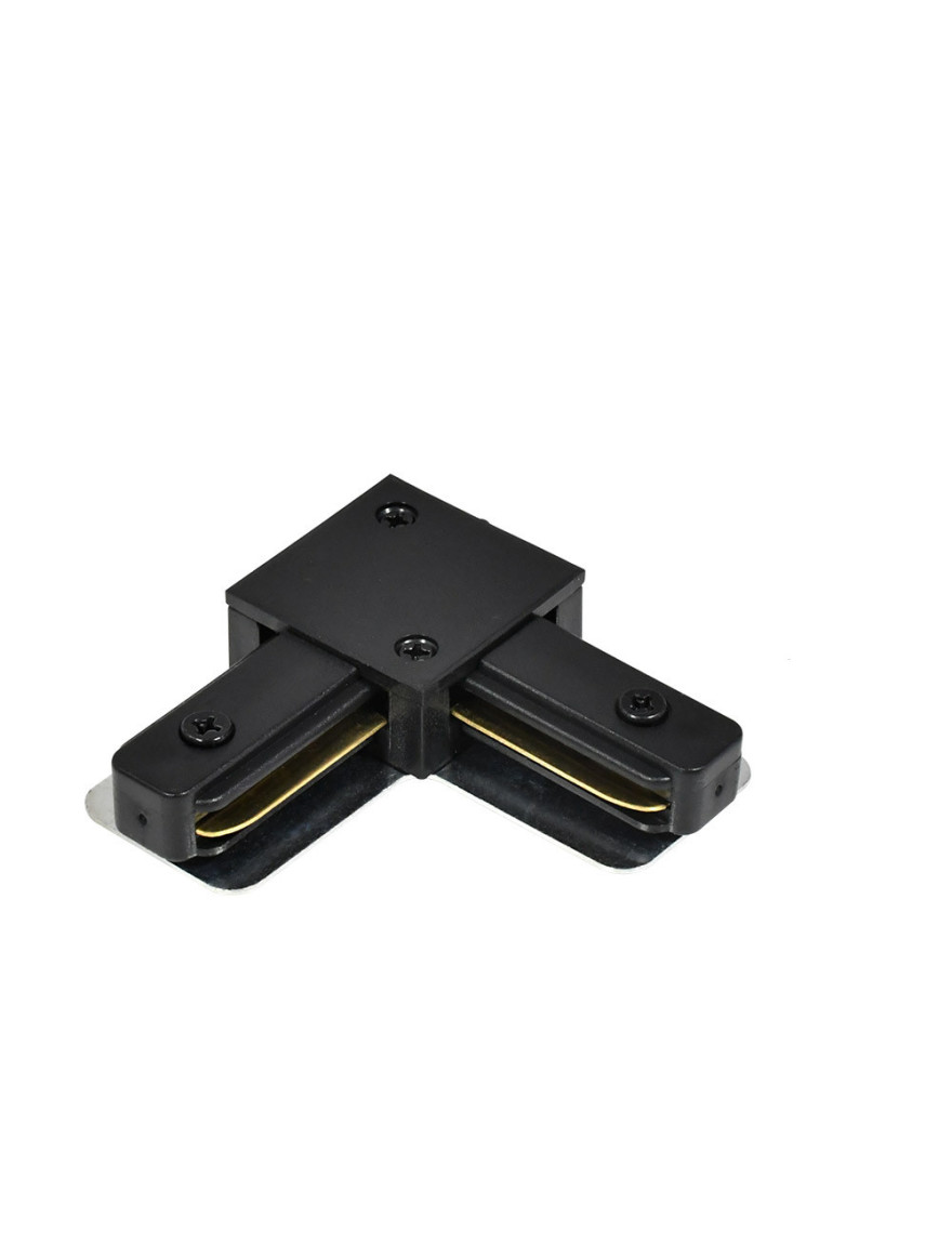 Conector tip L 90° p/u șină track 220V NEGRU