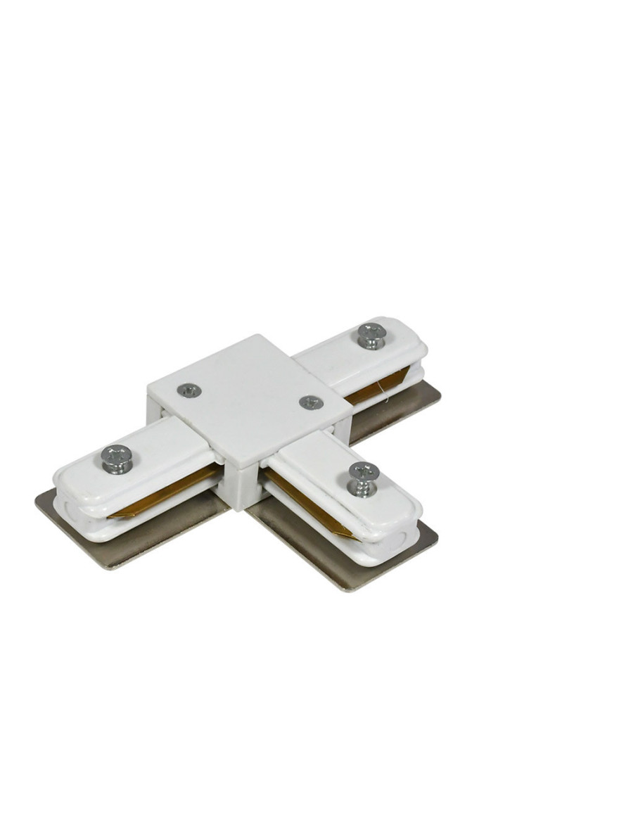 Conector tip T p/u șină track 220V ALB